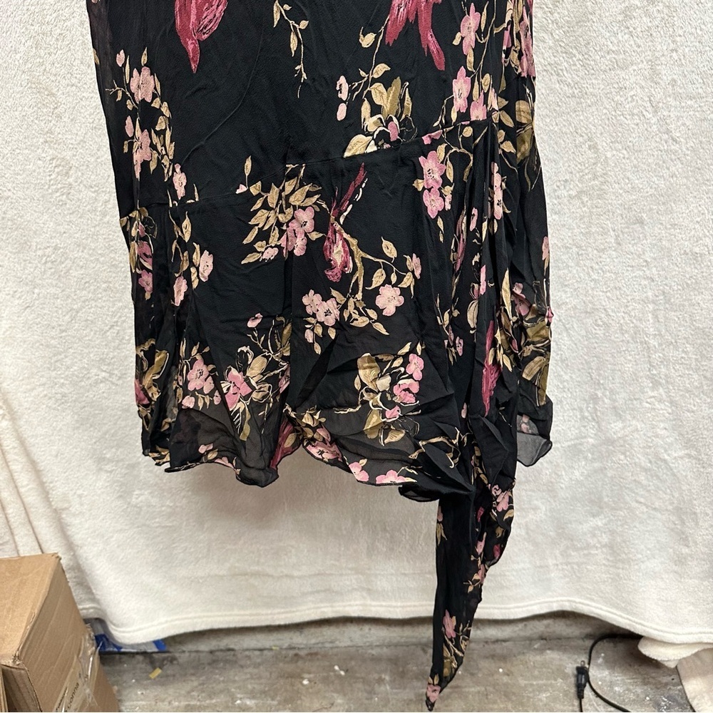 Johnathan Martin women floral silk dress asymmetric whimsigoth fairy grunge 12 - Picture 4 of 10